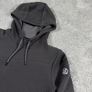 Ternua Ribbed Technical Hoodie Grey Pullover Performance Hiking Size Small